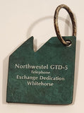 NorthwesTel GTD-5 Telephone Exchange Dedication Whitehorse Green Rubber Fob Keychain Ring