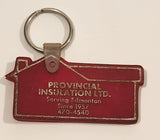 Provincial Insulation Ltd. Serving Edmonton Since 1957 Dark Red Rubber Fob Keychain Ring