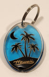 Hawaii Palm Trees and Moon Acrylic Fob Keychain Ring