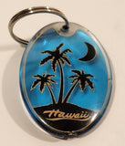 Hawaii Palm Trees and Moon Acrylic Fob Keychain Ring