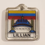 1987 Reno Tahoe Spec Inc. The Biggest Little City In The World Lillian Acrylic Fob Keychain Ring