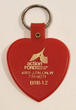 Vintage Action Ford Sales Ltd. Montreal Red Plastic Fob Keychain Ring