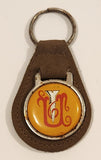 Screw U Brown Leather Fob Keychain Ring