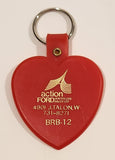 Vintage Action Ford Sales Ltd. Montreal Red Plastic Fob Keychain Ring