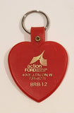 Vintage Action Ford Sales Ltd. Montreal Red Plastic Fob Keychain Ring
