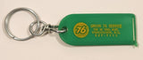 Union 76 Service Vancouver B.C. Green Plastic ID Tag Fob Keychain Ring