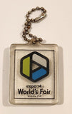 1974 Expo 74 World's Fair Spokane USA Acrylic Fob Keychain Ring