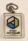 1974 Expo 74 World's Fair Spokane USA Acrylic Fob Keychain Ring