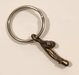Male Genitalia Shaped Small Brass Metal Fob Keychain Key Ring