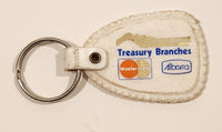 Vintage Alberta Treasury Branches Mastercard White Plastic Fob Keychain