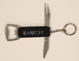 Vintage Canadian Club Be Part Of It Bottle Opener Knife Multi Tool Keychain Key Ring