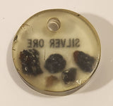 Silver Ore in Acrylic Keychain Pendant Charm