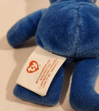 2004 McDonald's Ty Teenie Beanie McNuggets The Bear 5" Tall Blue Stuffed Plush Toy