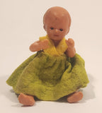 Vintage ES Germany Baby Girl with Sleepy Eyes 3 1/2" Plastic Toy Doll with Opening Closing Eyes