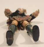 Vintage 1940s Flagg Scottish Girl 6 3/4" Rubber Toy Doll