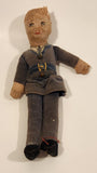 Rare Vintage 1930s 1940s Norah Wellings British Army Soldier 7 3/4" Soft Fabric Buckram on Wood Toy Doll Made in England