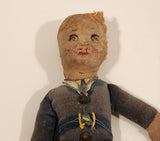 Rare Vintage 1930s 1940s Norah Wellings British Army Soldier 7 3/4" Soft Fabric Buckram on Wood Toy Doll Made in England