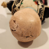 Vintage 1930s Composition Dutch Girl in Black Dress 7" Celluloid Toy Doll with Wood Shoes