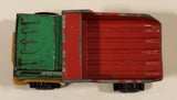 Vintage 1977 Universal Associated Co. Ltd. Dump Truck Green Red Yellow Pressed Steel and Plastic Toy Car Vehicle Made in Hong Kong