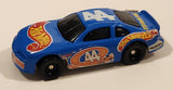 1998 McDonald's Hot Wheels Racer Nascar #44 Blue Die Cast Toy Race Car Vehicle