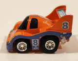 Vintage Takara Tonka Turbo Tricksters #8 Shell Pull Back Orange Die Cast Toy Car Vehicle Made in Macau