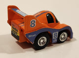 Vintage Takara Tonka Turbo Tricksters #8 Shell Pull Back Orange Die Cast Toy Car Vehicle Made in Macau