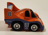 Vintage Takara Tonka Turbo Tricksters #8 Shell Pull Back Orange Die Cast Toy Car Vehicle Made in Macau