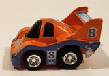Vintage Takara Tonka Turbo Tricksters #8 Shell Pull Back Orange Die Cast Toy Car Vehicle Made in Macau