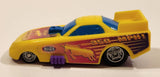 2002 Wendy's NHRA Funny Car Dragster Yellow Plastic Die Cast Toy Car Vehicle 3/5