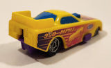 2002 Wendy's NHRA Funny Car Dragster Yellow Plastic Die Cast Toy Car Vehicle 3/5