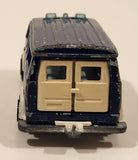 Vintage Majorette No. 279 / 234 Fourgon T-120 Police Van Blue 1/65 Scale Die Cast Toy Car Vehicle Made in France with Opening Rear Doors