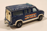 Vintage Majorette No. 279 / 234 Fourgon T-120 Police Van Blue 1/65 Scale Die Cast Toy Car Vehicle Made in France with Opening Rear Doors