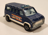 Vintage Majorette No. 279 / 234 Fourgon T-120 Police Van Blue 1/65 Scale Die Cast Toy Car Vehicle Made in France with Opening Rear Doors