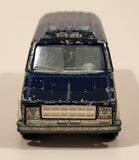 Vintage Majorette No. 279 / 234 Fourgon T-120 Police Van Blue 1/65 Scale Die Cast Toy Car Vehicle Made in France with Opening Rear Doors