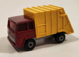 Vintage 1979 Lesney Matchbox Superfast Colectomatic Refuse Truck No. 36 Red Yellow Garbage Pickup Die Cast Toy Car Vehicle with Sliding Compactor