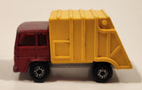 Vintage 1979 Lesney Matchbox Superfast Colectomatic Refuse Truck No. 36 Red Yellow Garbage Pickup Die Cast Toy Car Vehicle with Sliding Compactor