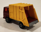 Vintage 1979 Lesney Matchbox Superfast Colectomatic Refuse Truck No. 36 Red Yellow Garbage Pickup Die Cast Toy Car Vehicle with Sliding Compactor