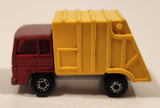 Vintage 1979 Lesney Matchbox Superfast Colectomatic Refuse Truck No. 36 Red Yellow Garbage Pickup Die Cast Toy Car Vehicle with Sliding Compactor