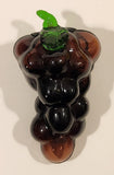 Vintage Art Glass Fruit Purple Grapes Bunch 4" Tall Ornament