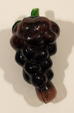 Vintage Art Glass Fruit Purple Grapes Bunch 4" Tall Ornament