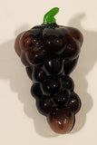 Vintage Art Glass Fruit Purple Grapes Bunch 4" Tall Ornament