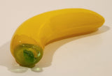 Vintage Art Glass Fruit Yellow Banana 7 1/2" Long Ornament