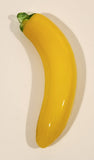 Vintage Art Glass Fruit Yellow Banana 7 1/2" Long Ornament