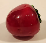 Vintage Art Glass Fruit Strawberry 2 3/4" Tall Ornament