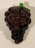 Vintage Art Glass Fruit Purple Grapes Bunch 6" Tall Ornament