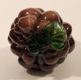 Vintage Art Glass Fruit Purple Grapes Bunch 6" Tall Ornament