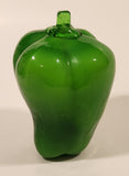 Vintage Art Glass Vegetable Green Bell Pepper 5" Tall Ornament