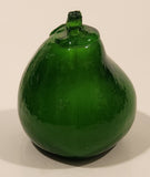 Vintage Art Glass Fruit Green Pear 4" Tall Ornament Has Chip
