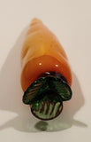 Vintage Art Glass Vegetable Orange Carrot 8 1/2" Long Ornament