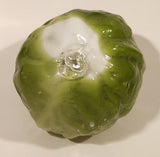 Vintage Art Glass Vegetable Green Cabbage 4" Tall Ornament